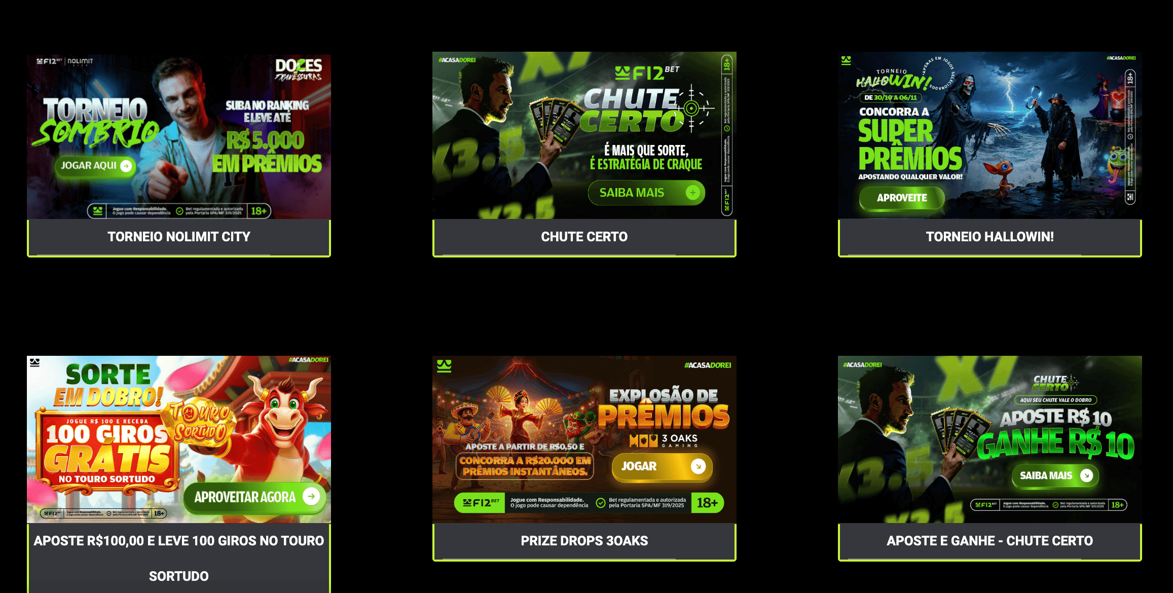 Página de bônus F12Bet