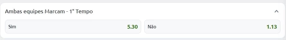 ambos marcam no primeiro tempo