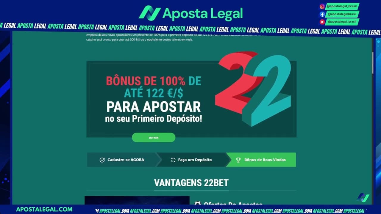 capa com site da 22bet