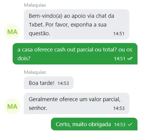 atendimento 1xbet via chat