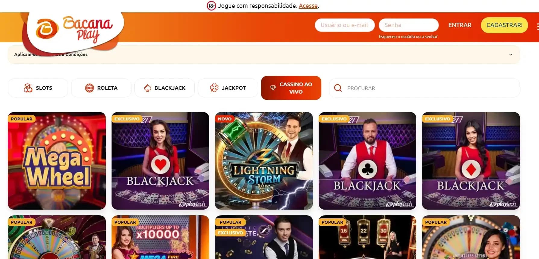 cassino ao vivo bacana play