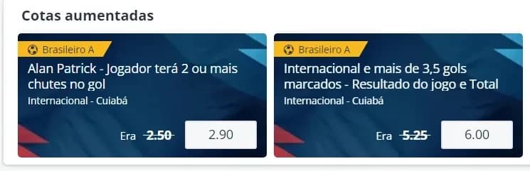 cotas aumentadas na sportingbet