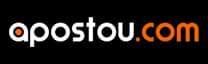 logo apostou.com nas cores branca e laranja