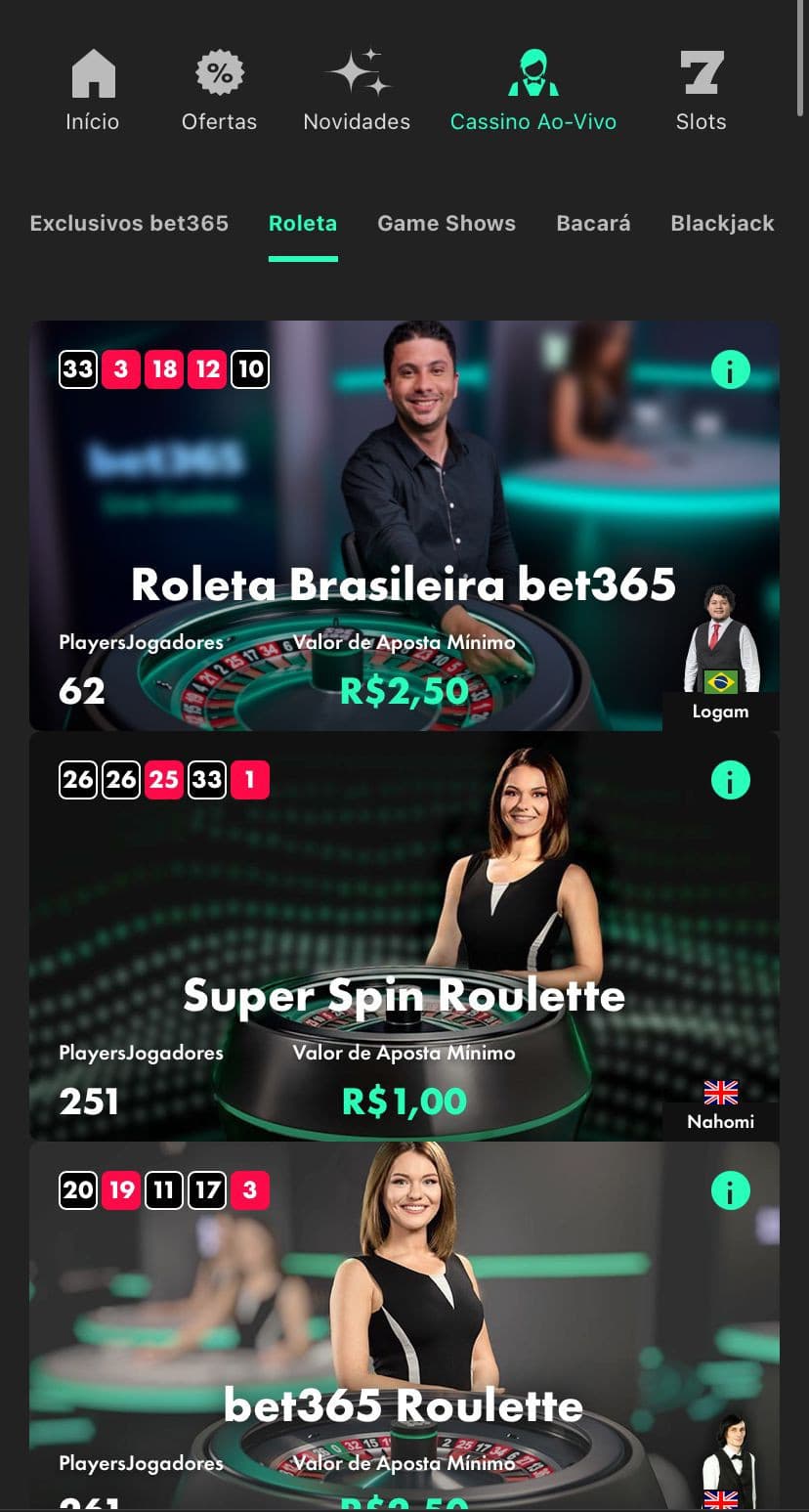 Roletas bet365