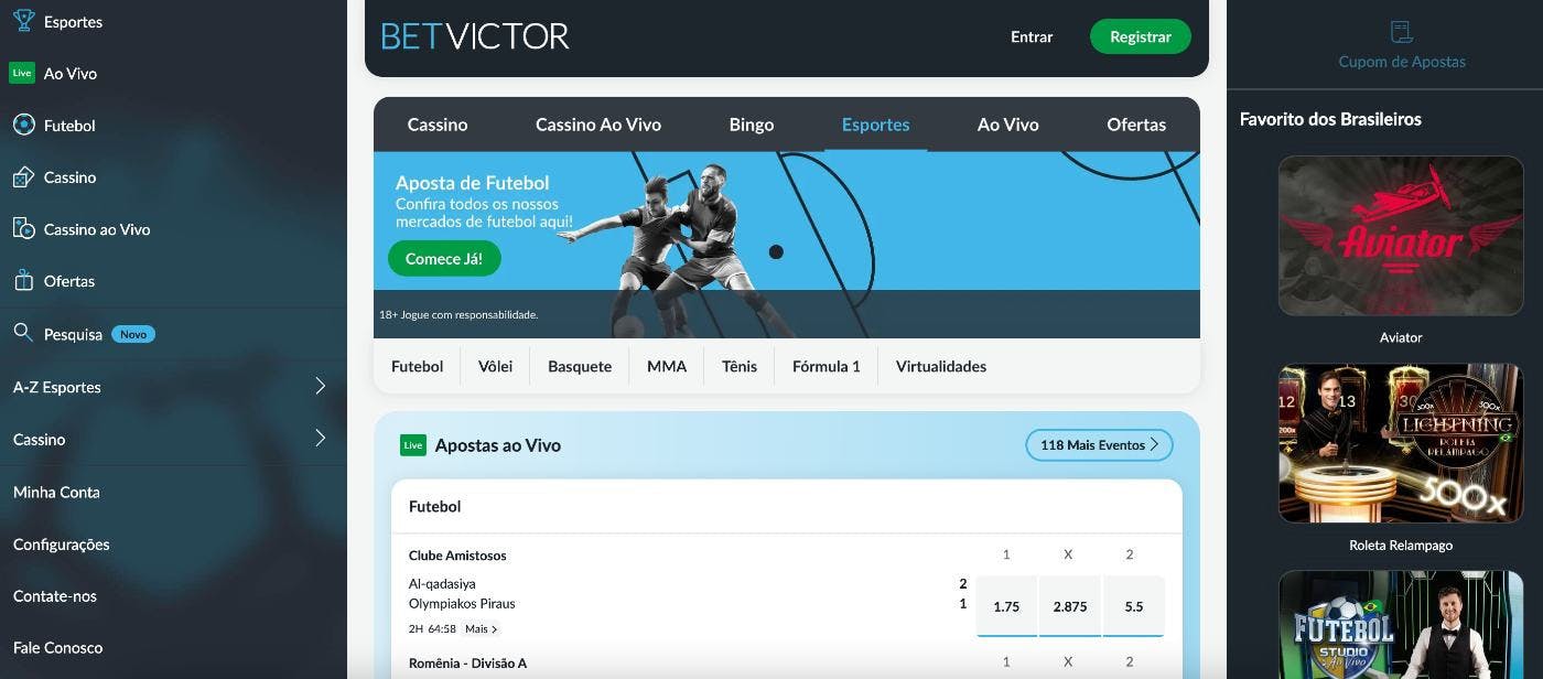 BetVictor pagina inicial