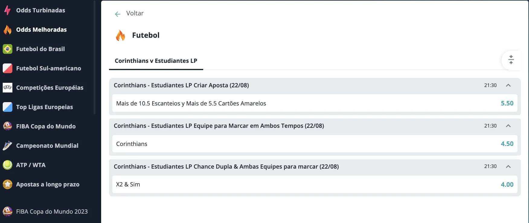 filtro de odds melhoradas