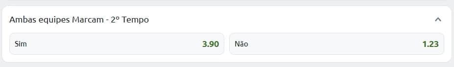mercado de ambos marcam + segundo tempo