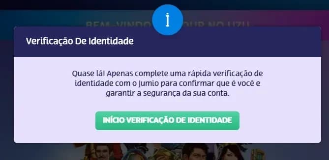 exemplo do botao de verificar identidade na playuzu