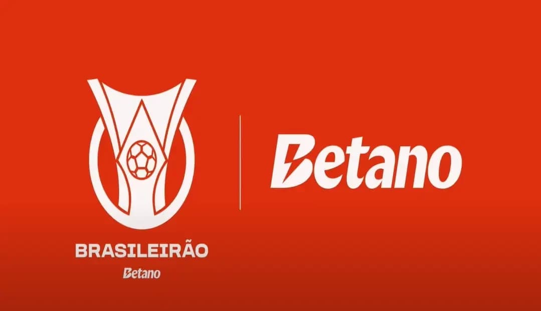 logo do brasileirão betano com fundo laranja