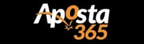 logo aposta365 com nome aposta em branco e numero 365 em laranja