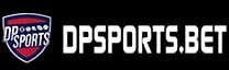 logotipo da dp sports escrito na cor branca