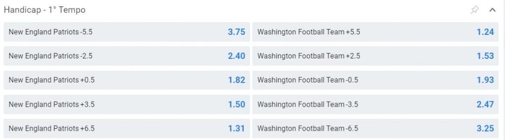 handicap futebol americano