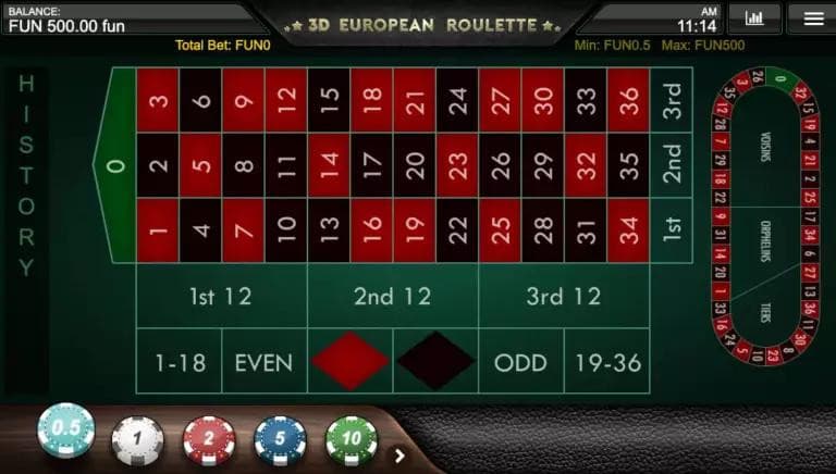 Roleta Europeia na 1xBet