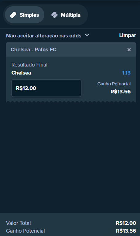 exemplo de aposta em futebol